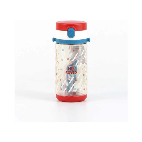 Rovco 330 Ml Pipetli Matara Mavi-Kırmızı
