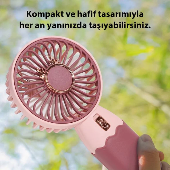 Polham El Fanı ve Masaüstü Standlı Taşınabilir Süper Hızlı Serinletici Vantilatör, Ultra Hafif Fan - 11