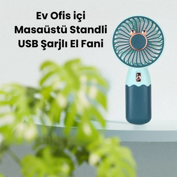 Polham El Fanı ve Masaüstü Standlı Taşınabilir Süper Hızlı Serinletici Vantilatör, Ultra Hafif Fan - 12