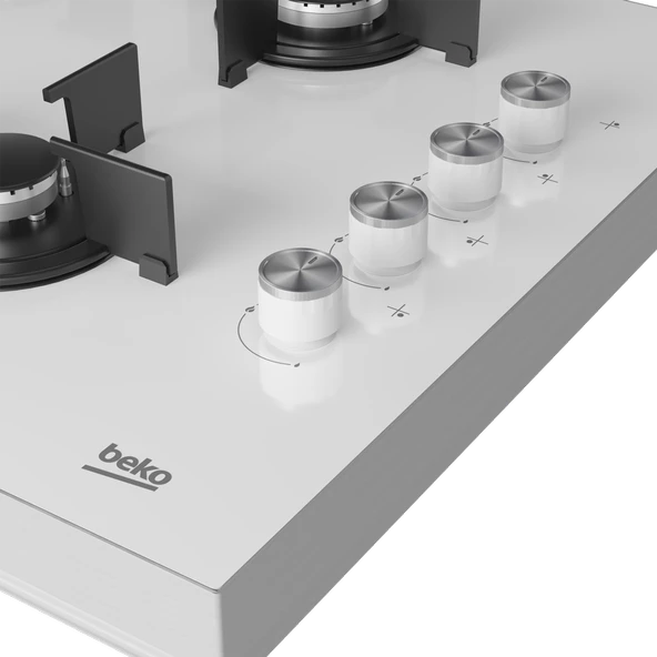 Beko BSTOC 827 B Beyaz Cam Set Üstü Ocak - 4