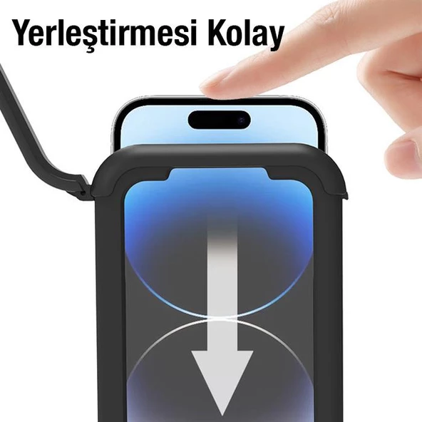 Polham Motosiklet, Scooter İçin Aynaya Takılan Universal Bisiklet Telefon Tutucu, Su Geçirmez Titremez - 3