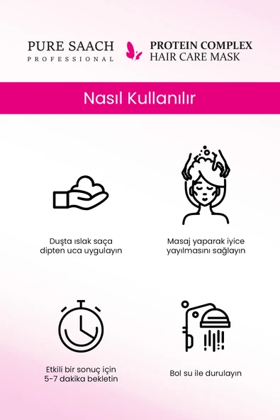 PURE SAACH PROFESSİONAL PROTEİN KERATİN SAÇ BAKIM MASKESİ - 3