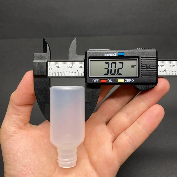 30 Ml Kısa Saydam Şişe Cam Damlalıklı  , Beyaz Plastik Kapaklı , 30 Cc Cam Damlalıklı PE Şişe x 10 Adet - Resim 4