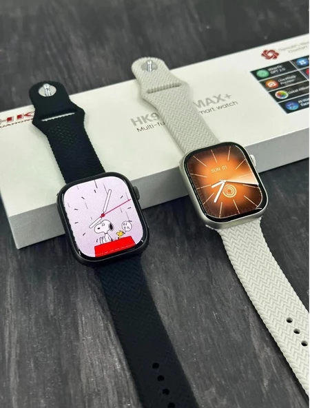 Hk9 Pro Max Plus Amoled Akıllı Saat GÜMÜŞ KASA KORDON HEDİYELİ - 2