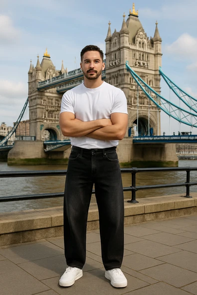 Erkek Skater Fit Jean Pantolon - Resim 2