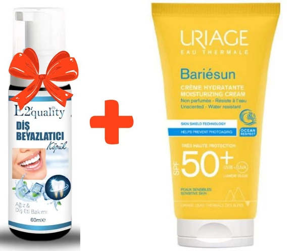 E2'quality Diş Beyazlatıcı Köpük + Uriage Bariesun Cream Sans Parfum Spf 50 50 ML