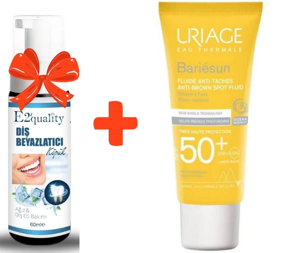 E2'quality Diş Beyazlatıcı Köpük + Uriage Bariesun Anti Brown Spot Fluid Spf 50 40 ML