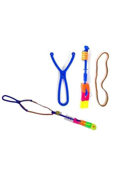 50 adet Led Işıklı Sapan Havada Süzülen Oyuncak Mancınık Sapan