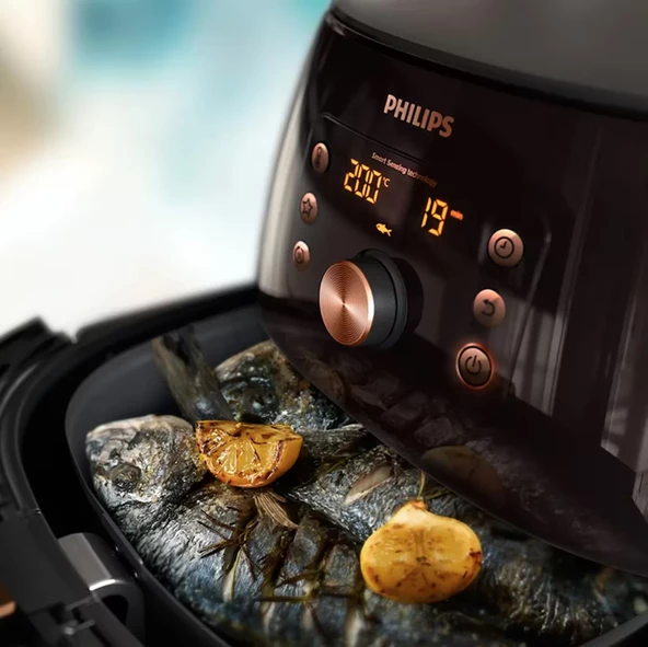 Philips HD9867/90 Airfryer XXL + HDA150/60 Türk Kahvesi Makinesi Hediyeli (Siyah-Bakır) - 5