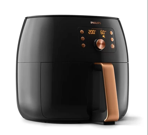 Philips HD9867/90 Airfryer XXL + HDA150/60 Türk Kahvesi Makinesi Hediyeli (Siyah-Bakır) - 2