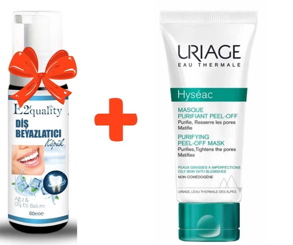 E2'quality Diş Beyazlatıcı Köpük + Uriage Hyseac Purifying Mask 50 ML Bakım Makesi