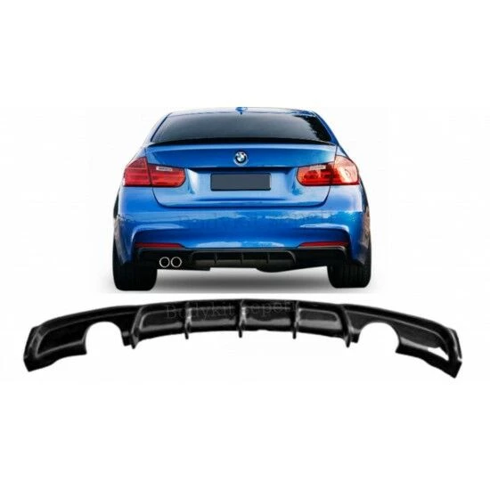 Bmw F30 arka tampon difüzörü 2 çıkış m-performance 2012-2018 - 3
