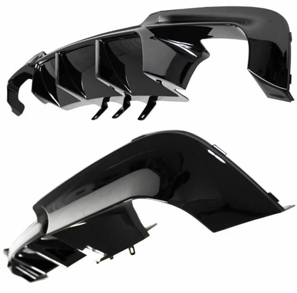 Bmw F10 M5 vorsteiner arka tampon difüzörü pianoblack 5 serisi 2011 / 2016 - 2