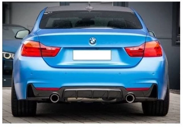 Bmw F32 arka tampon difüzörü 2 çıkış m-performance pianoblack 2012-2018