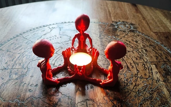 Byrpos Alien Tealight Tutucu T6363334 3Dmarket.online