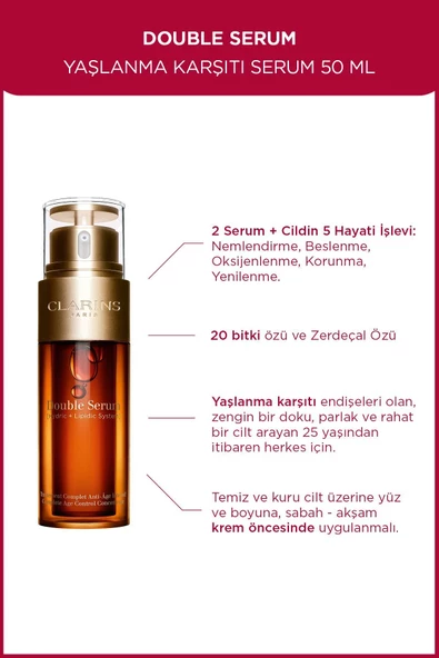 Clarins DOUBLE SKİN SOOTHİNG AND BALANCİNG SERUM 50 ML