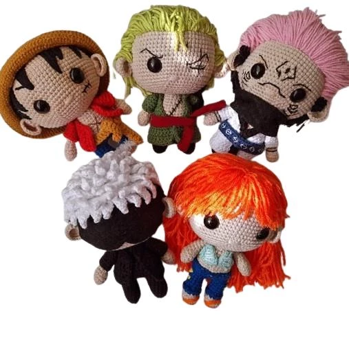 Anime Karakterler Takımı Amigurumi Organik Oyuncak - 1