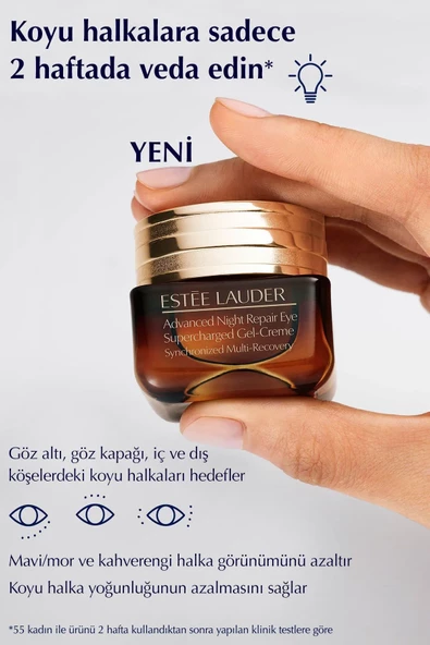 Estee Lauder Göz Kremi - Advanced Night Repair Supercharged Jel Göz Kremi 15ml, Onarıcı, Koyu Halka Karşıtı