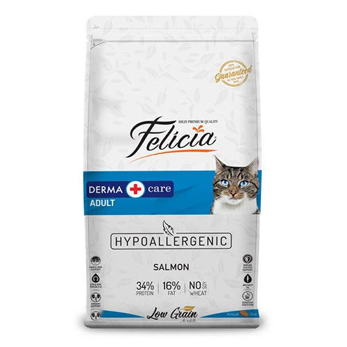 Felicia Hypoallergenic Somonlu Düşük Tahıllı Yetişkin Kedi Maması 12 Kg