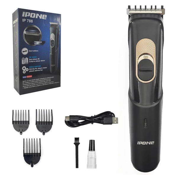 IPONE IP-788 Saç Sakal Tıraş Makinesi Şarjlı Professional