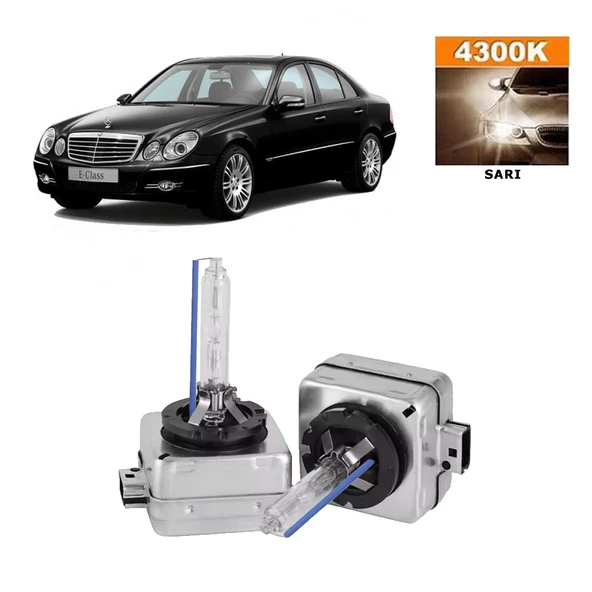 Mercedes E Serisi W211 2001-2009 Xenon D1S / D1R 4300K Sarı HID Xenon Ampul 2 Adet