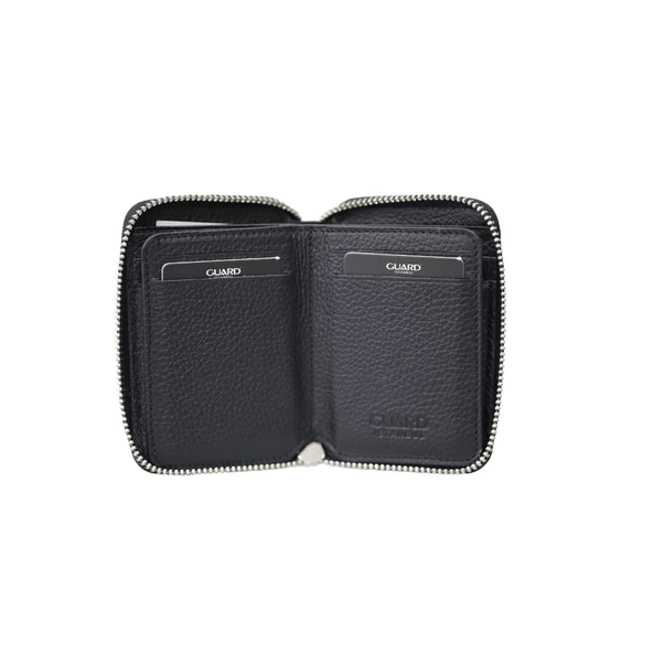 Guard Siyah Hakiki Deri Fermuarlı  Mini Cüzdan - GDR2407XT1842 - Resim 3
