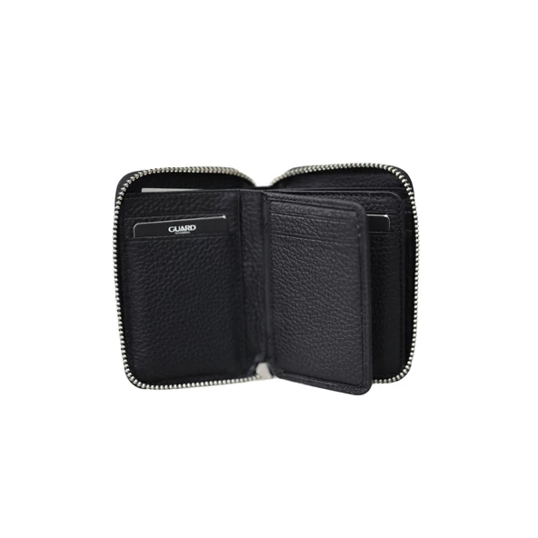 Guard Siyah Hakiki Deri Fermuarlı  Mini Cüzdan - GDR2407XT1842 - Resim 2