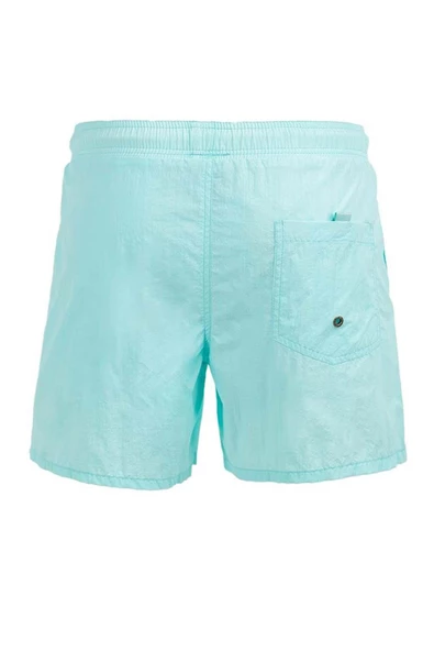 Mint Su İtici Özellikli Naylon Kumaş Düz Renk Basic Erkek Plaj Deniz Şort Mayo - 540-Mint - 2