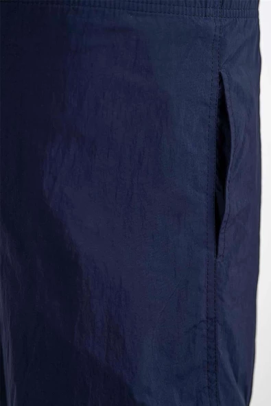 Lacivert Su İtici Özellikli Naylon Kumaş Düz Renk Basic Erkek Plaj Deniz Şort Mayo - 540-Lacivert - Resim 5