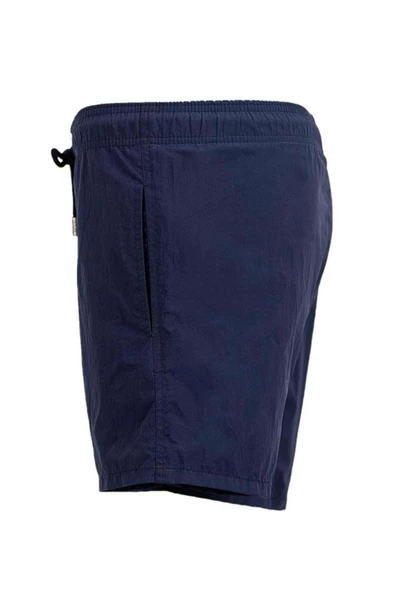 Lacivert Su İtici Özellikli Naylon Kumaş Düz Renk Basic Erkek Plaj Deniz Şort Mayo - 540-Lacivert - Resim 3