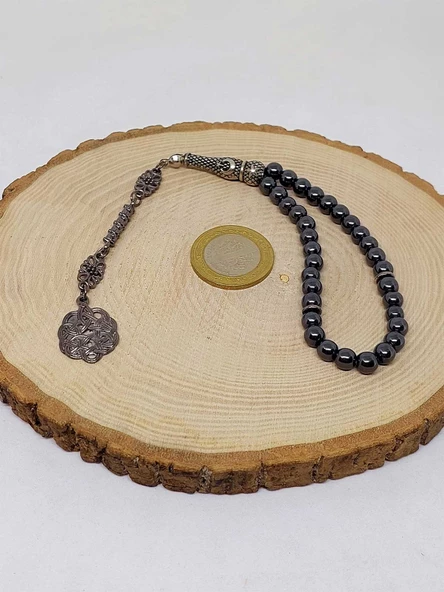 Hematit Küre Kesim Tesbih 6mm (45132) - Resim 2