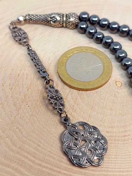 Hematit Küre Kesim Tesbih 6mm (45132) - Resim 3