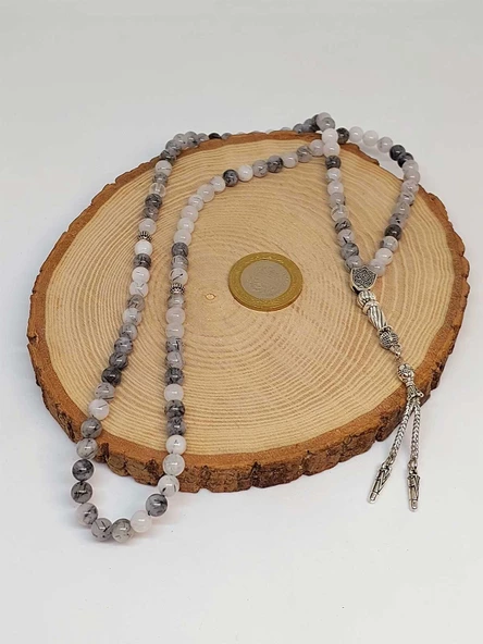 Rutil Kuvars Taşı 99luk Tesbih 6mm - Resim 2