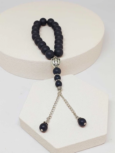 Onix (Oniks) Taşı 17lik Efe Tesbih Mat 12mm (51514) - Resim 3