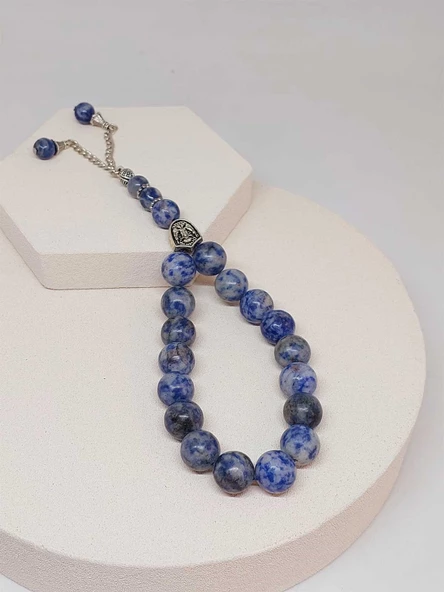 Sodalit Taşı 17lik Efe Tesbih 12mm (51530) - Resim 2