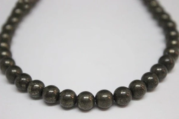 Bileklik Boy Pirit Taşı Yarım Dizi 6 Mm 18 Cm Uzunluğundadır - Resim 3