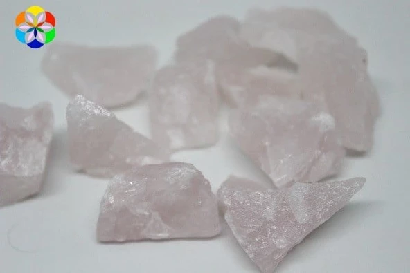 Pembe Kuvars Taşı Ham Parçalar Orta Boy (28-32gr) - Resim 2