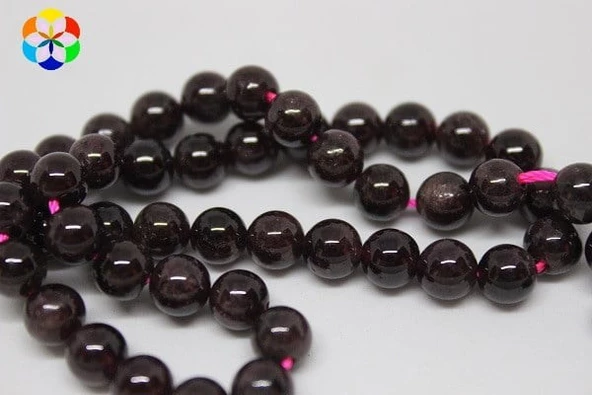 Lal (granat) (garnet)taşı 6mm/10 Adet - Resim 2