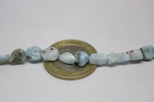 Larimar Taşı Doğal Taşlar 2 Adet - 5