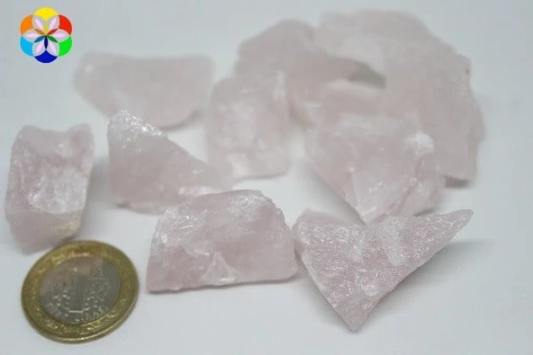Pembe Kuvars Taşı Ham Parçalar Orta Boy (28-32gr) ürün görseli
