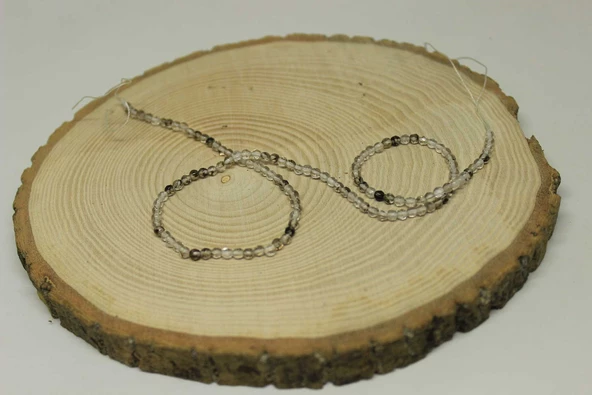 Bileklik Boy Rutil Kuvars Taşı Yarım Dizi 3mm (17CM UZUNLUĞUNDADIR) - 2