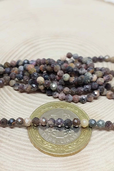 Bileklik Boy Rodonit Taşı Yarım Dizi 3mm (17CM UZUNLUĞUNDADIR) - Resim 3