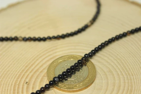 Bileklik Boy Akik Taşı Yarım Dizi 3mm (24905) (17CM UZUNLUĞUNDADIR) - 2