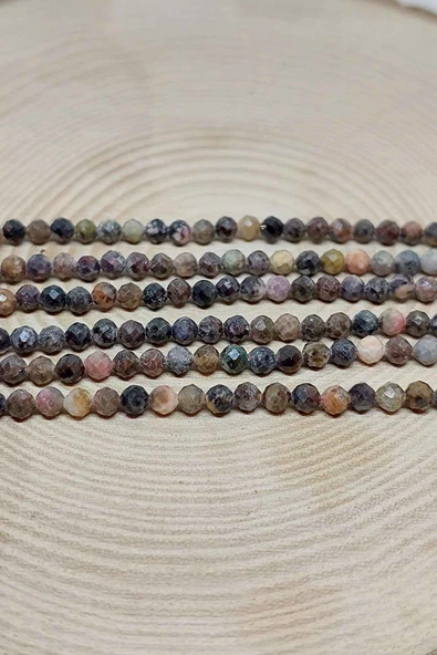 Bileklik Boy Rodonit Taşı Yarım Dizi 3mm (17CM UZUNLUĞUNDADIR) - Resim 2