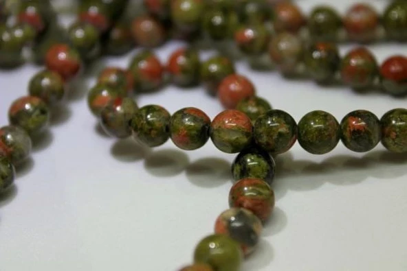 Bileklik Boy Unakit Taşı Yarım Dizi 6mm (18CM UZUNLUĞUNDADIR) - 2