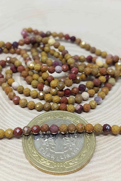 Bileklik Boy Jasper Taşı Yarım Dizi 3mm (17CM UZUNLUĞUNDADIR) - Resim 3