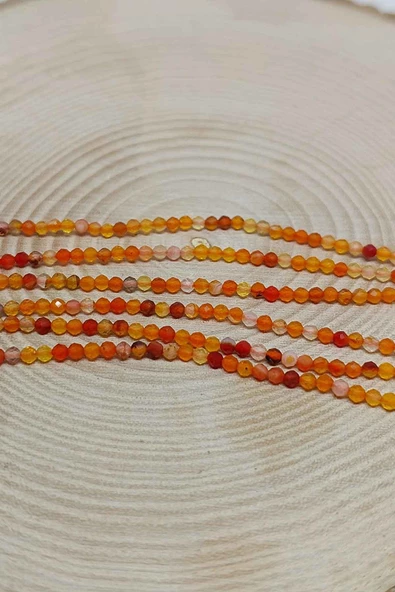 Bileklik Boy Akik Taşı Yarım Dizi 2mm (36300) (17CM UZUNLUĞUNDADIR) - Resim 3