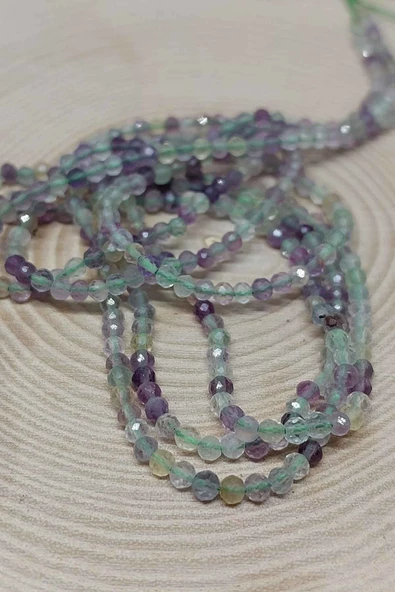 Bileklik Boy Florit Taşı Yarım Dizi 2,5mm (17CM UZUNLUĞUNDADIR) - Resim 2