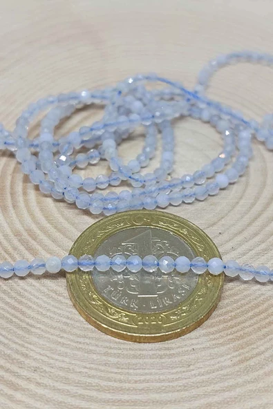 Bileklik Boy Kalsedon Taşı Yarım Dizi 2,5mm (17CM UZUNLUĞUNDADIR) - Resim 3