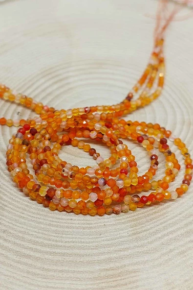 Bileklik Boy Akik Taşı Yarım Dizi 2mm (36300) (17CM UZUNLUĞUNDADIR) ürün görseli